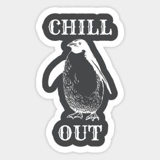 Chill Out Penguin Graphic Sticker